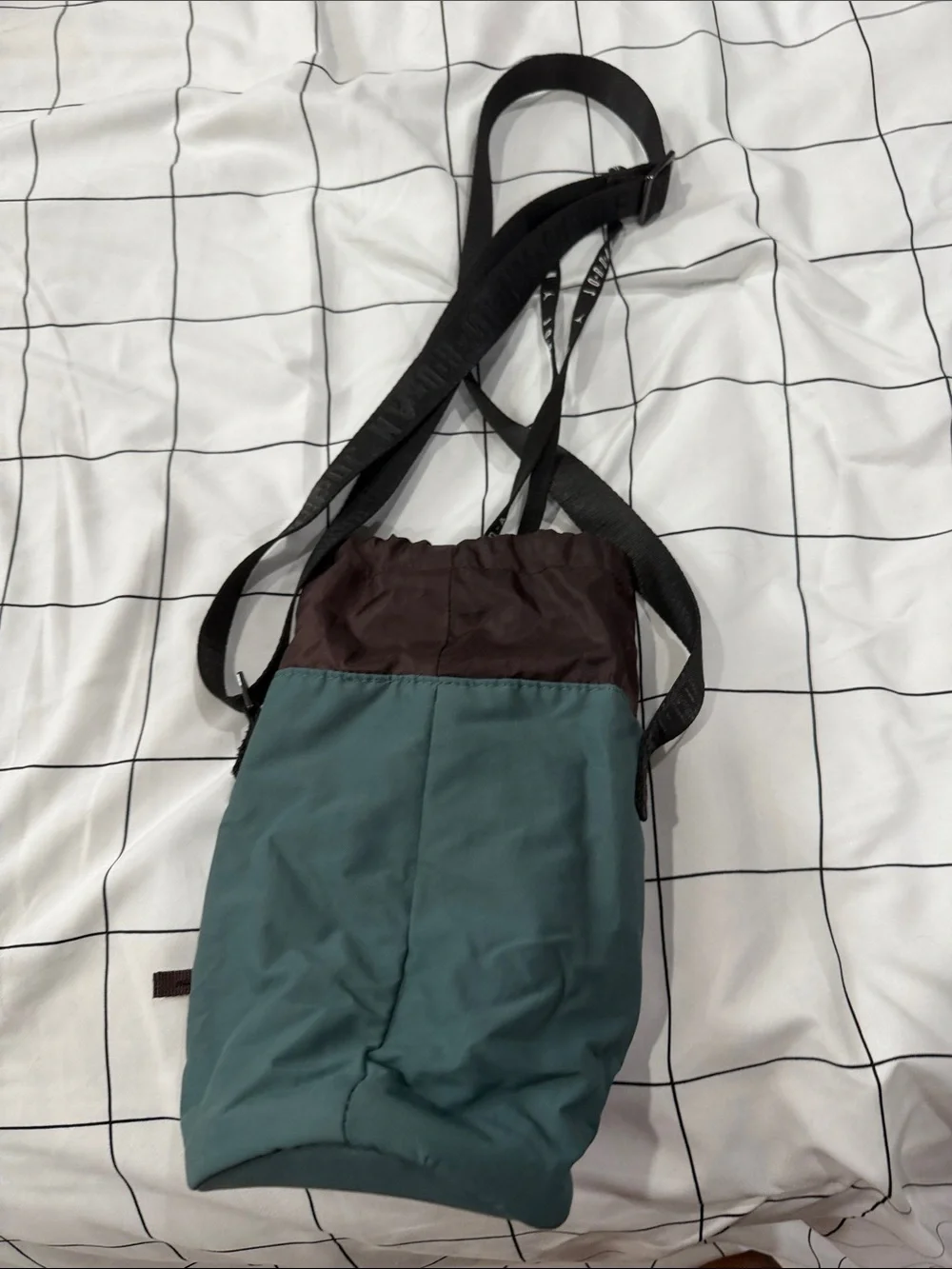 Jordan Small Crossbody Bag in Brown, Teal and Black